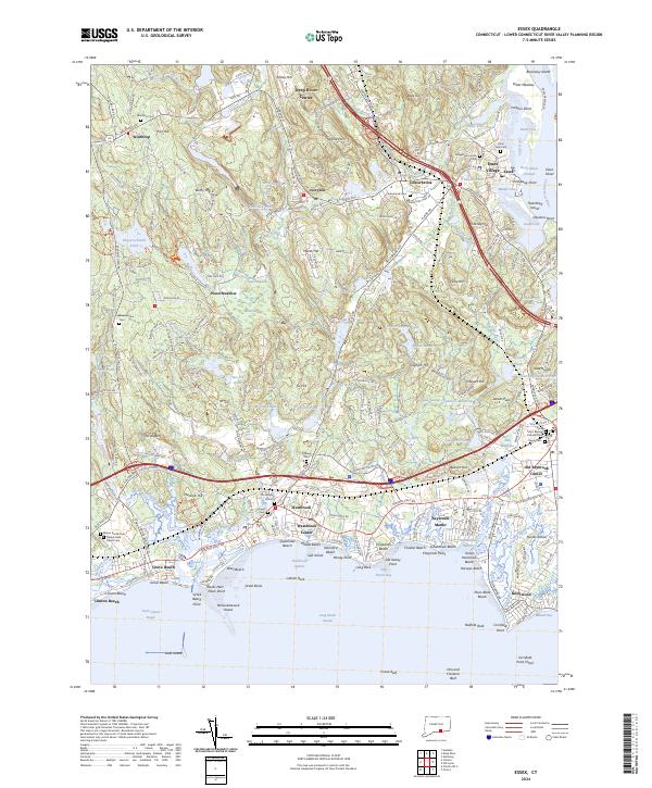 US Topo 7.5-minute map for Essex CT