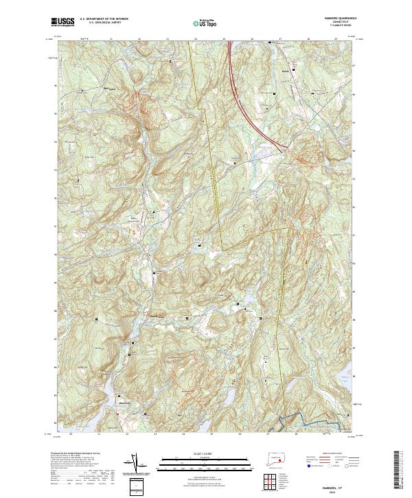 US Topo 7.5-minute map for Hamburg CT