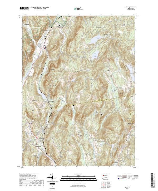 US Topo 7.5-minute map for Kent CT