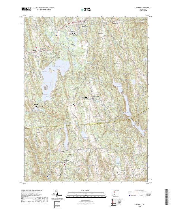 US Topo 7.5-minute map for Litchfield CT