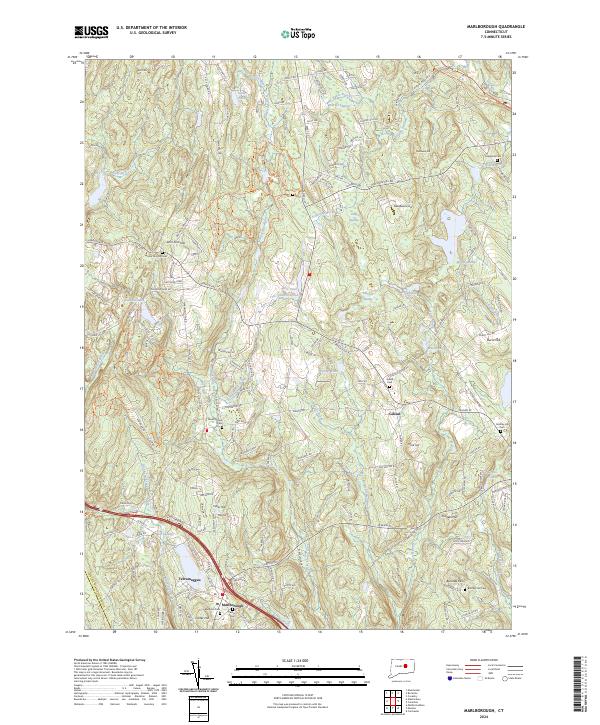 US Topo 7.5-minute map for Marlborough CT