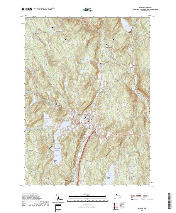 US Topo 7.5-minute map for Winsted CT