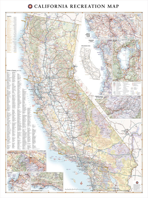 California Recreation Map by Benchmark Maps