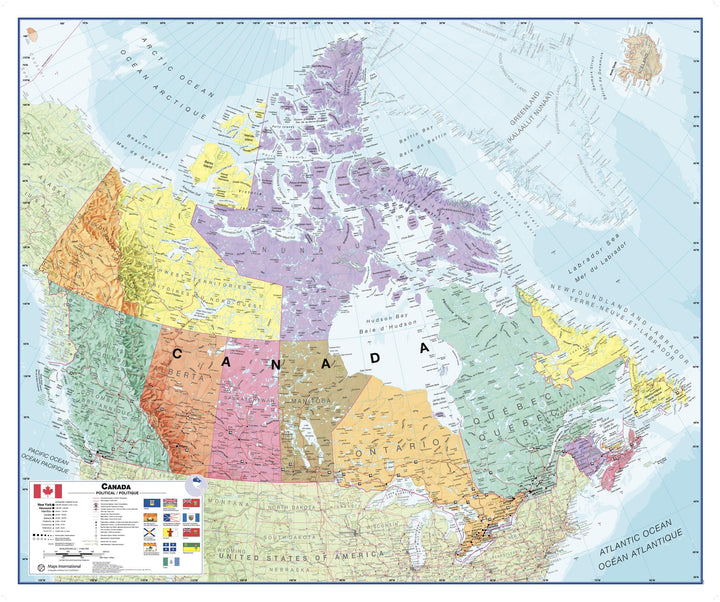 Canada Political Wall Map