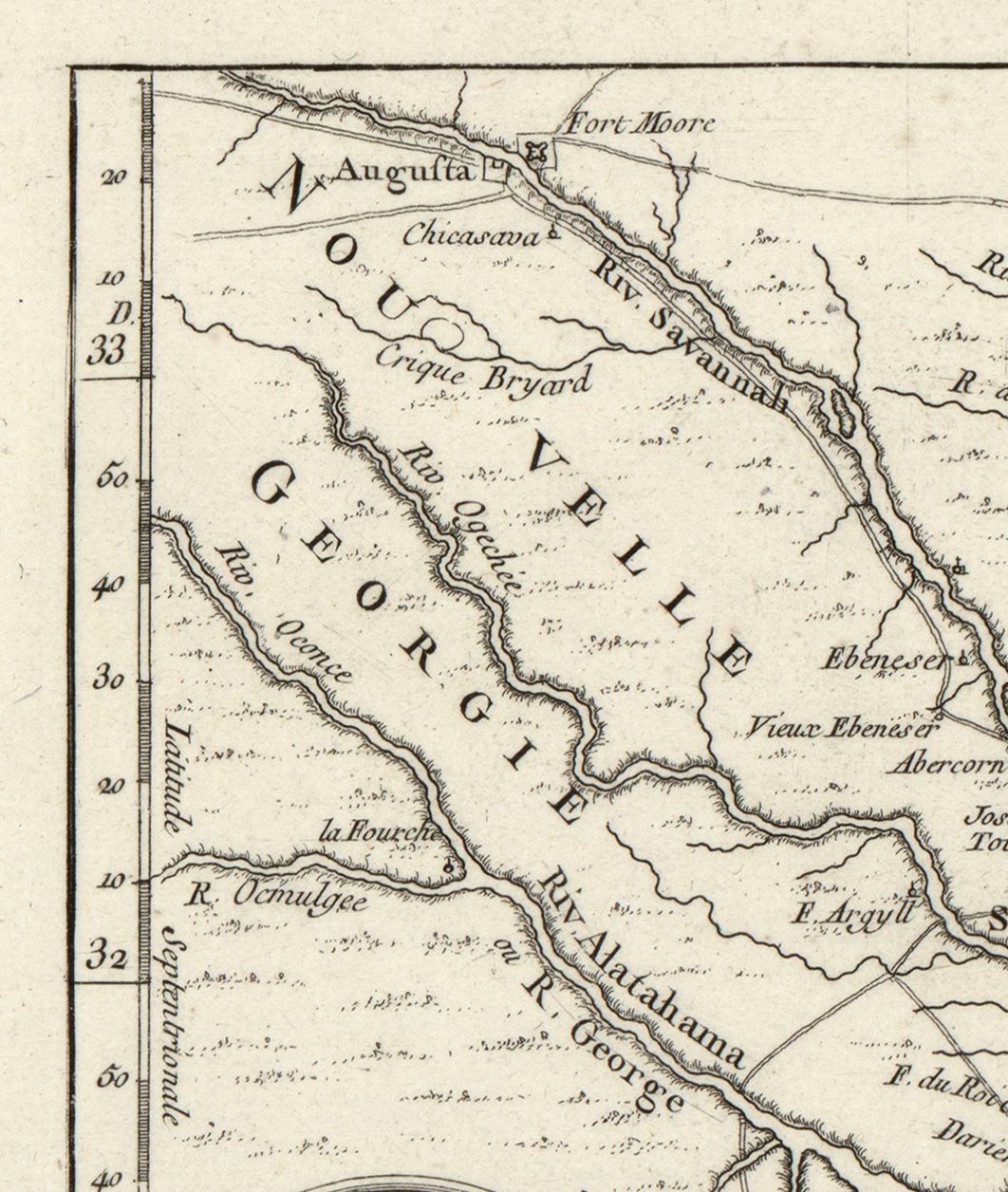 Carte de la nouvelle Georgia. 1703-1772.