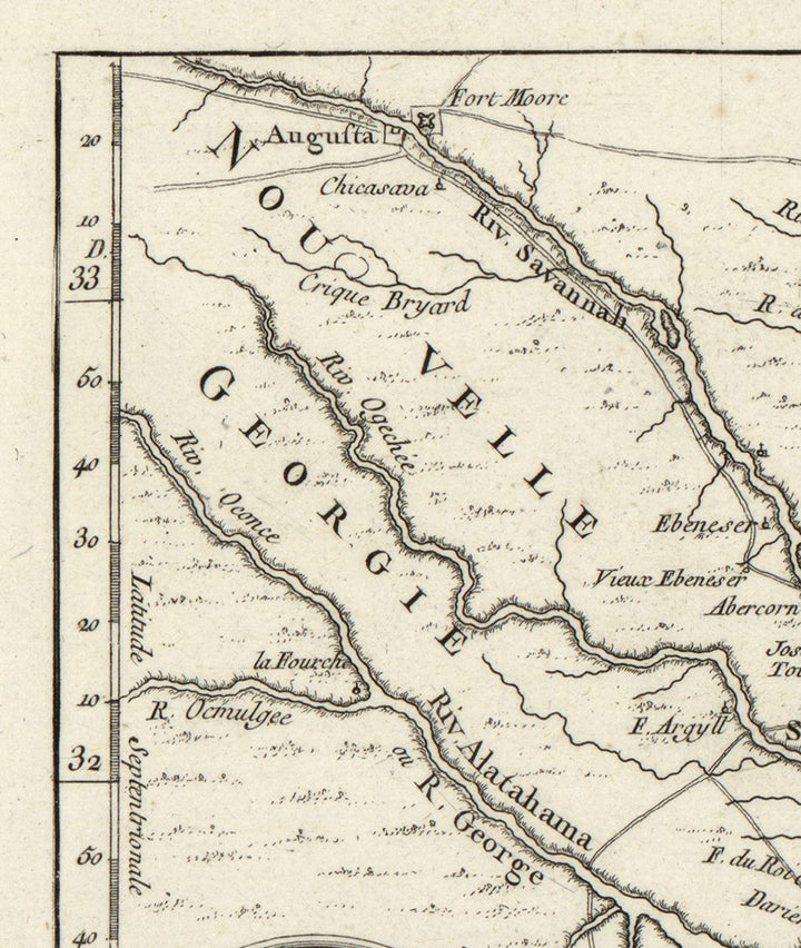 Carte de la nouvelle Georgia. 1703-1772.