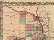 Colton's Kansas & Nebraska, 1855