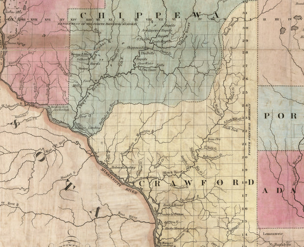 Colton's Township Map of the State of Wisconsin, 1851