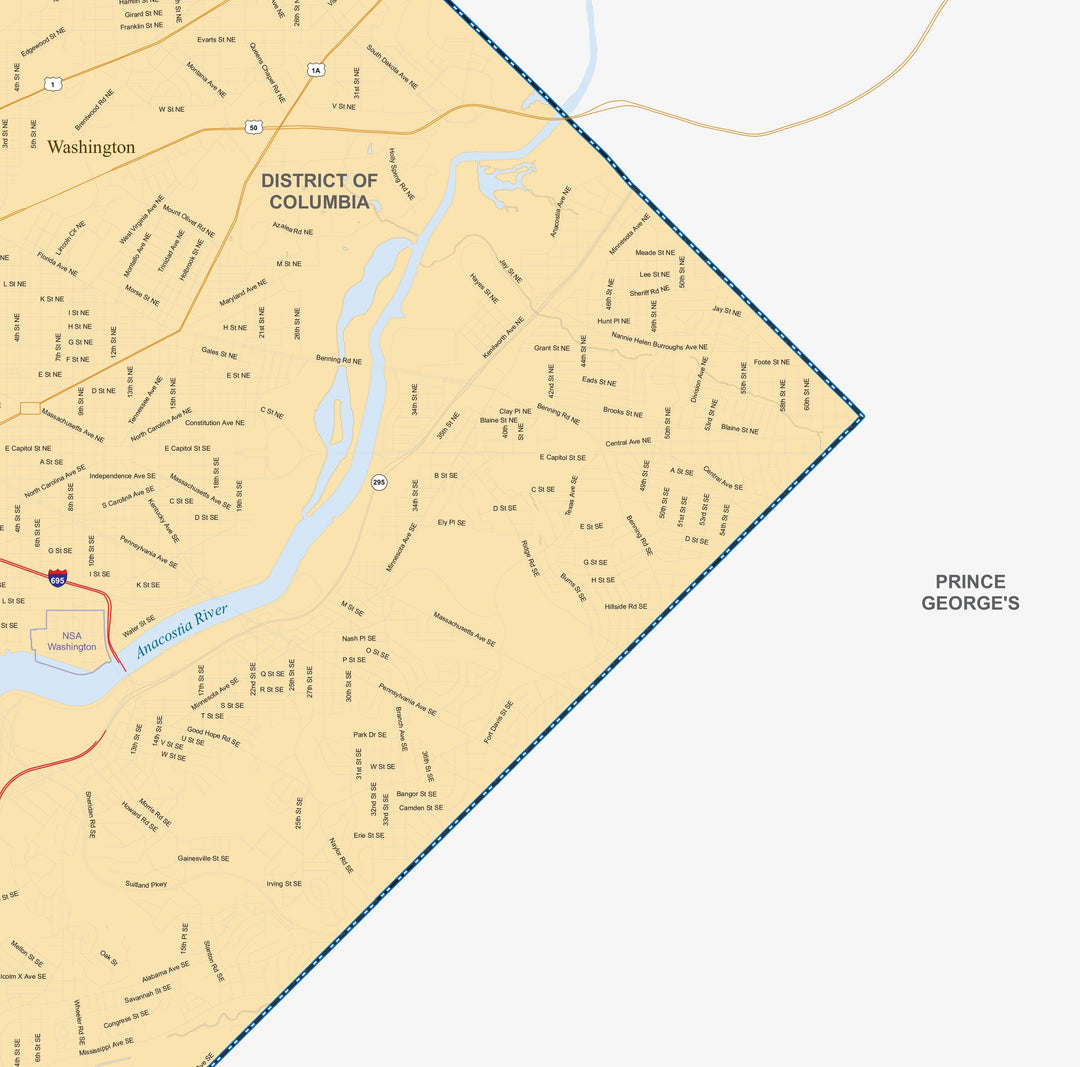 The District of Columbia Congressional District Wall Map