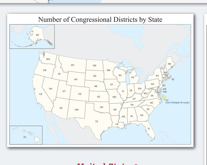 The District of Columbia Congressional District Wall Map