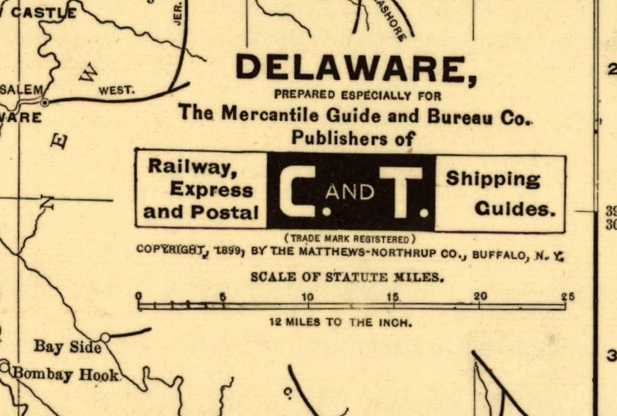 Delaware, prepared especially for the Mercantile Guide and Bureau Co. Publishers of Railway