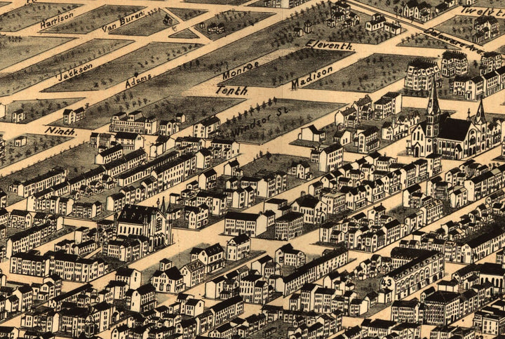 Birdseye View of Wilmington Delaware, 1874