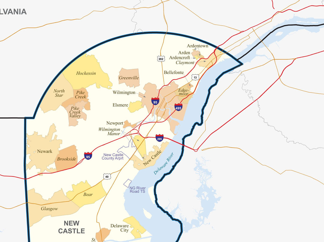 Delaware Congressional District Wall Map