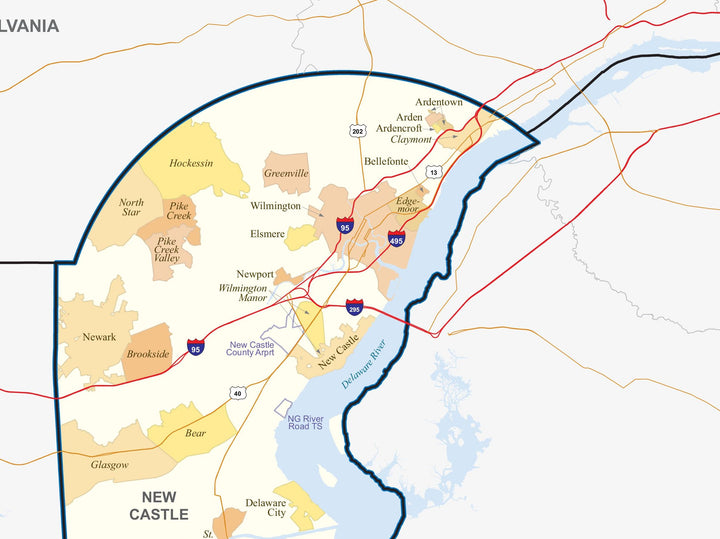 Delaware Congressional District Wall Map