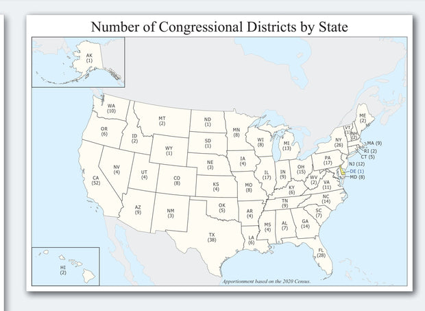 Delaware Congressional District Wall Map – American Map Store