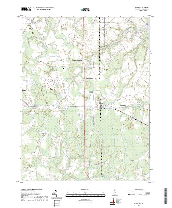 US Topo 7.5-minute map for Ellendale DE