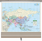 7-Map Continent Spring Roller Pulldown Set - Primary Level, by Kappa Map Group