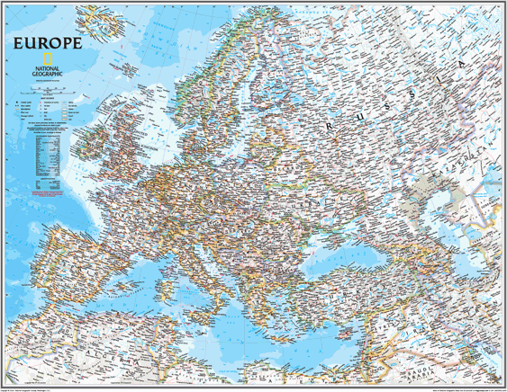 The 7 Continent Maps Classroom Pull Down 7 Map Bundle by National Geographic
