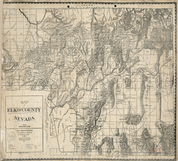 Map of Elko County, Nevada, 1894