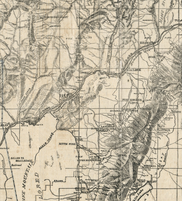 Map of Elko County, Nevada, 1894