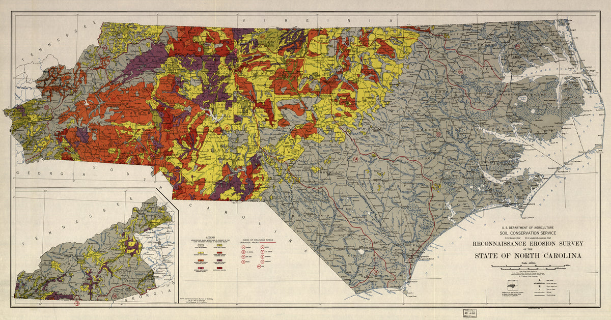 North Carolina Historical Maps – American Map Store