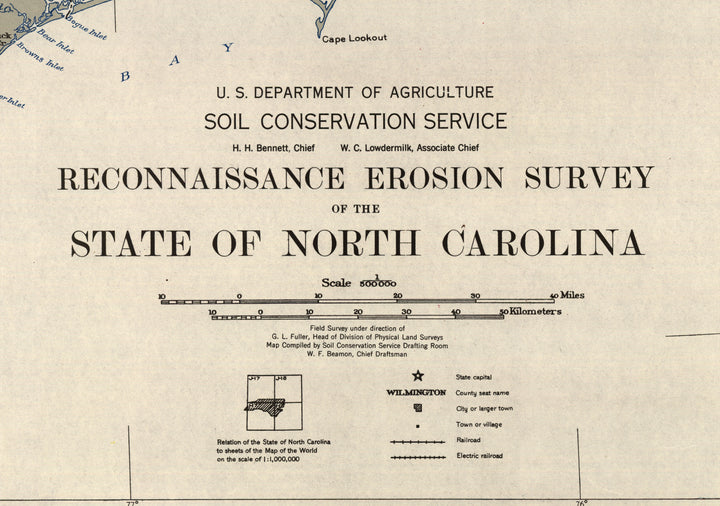 Reconnaissance Erosion Survey of the State of North Carolina, 1934