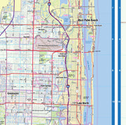 Miami and South Florida Metro Area Wall Map