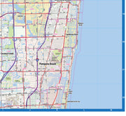 Miami and South Florida Metro Area Wall Map