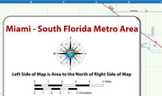 Miami and South Florida Metro Area Wall Map