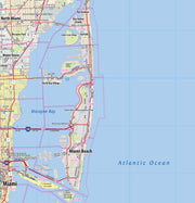 Miami and South Florida Metro Area Wall Map