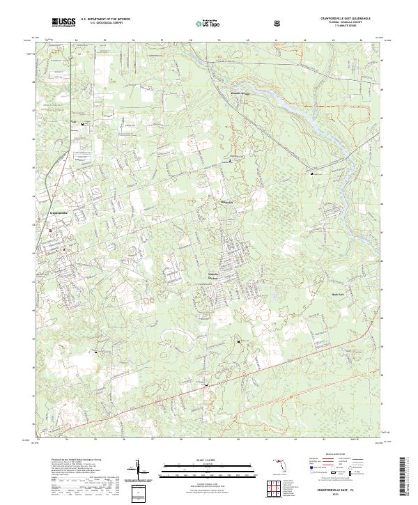 US Topo 7.5-minute map for Crawfordville East FL