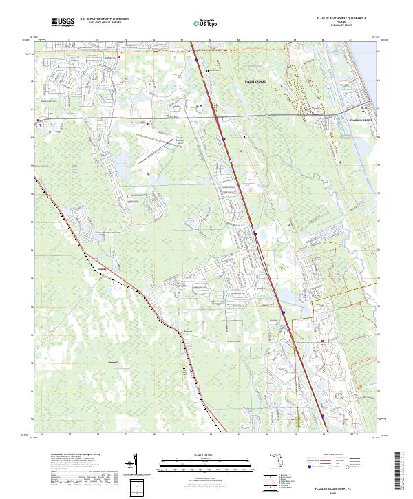 US Topo 7.5-minute map for Flagler Beach West FL