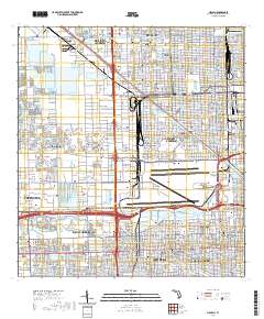 USGS US Topo 7.5-minute map for Hialeah FL 2021