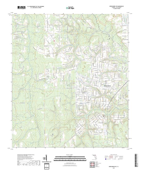 US Topo 7.5-minute map for Middleburg SW FL