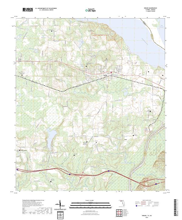US Topo 7.5-minute map for Sneads FLGA