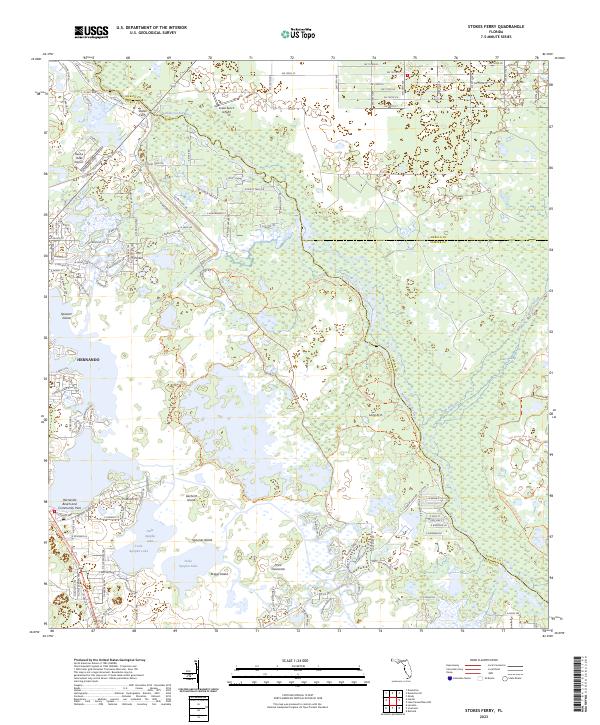 US Topo 7.5-minute map for Stokes Ferry FL