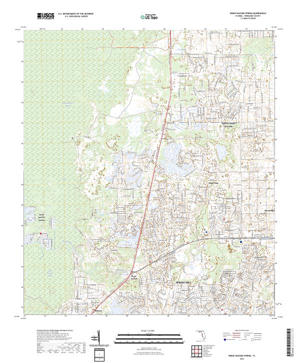 US Topo 7.5-minute map for Weeki Wachee Spring FL