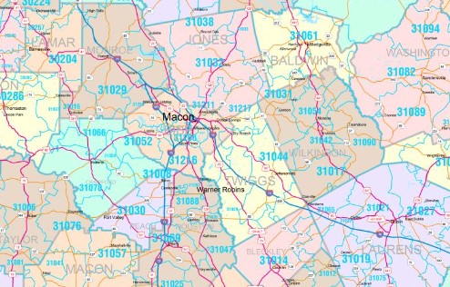 Color Cast Style Georgia Wall Map by Market Maps
