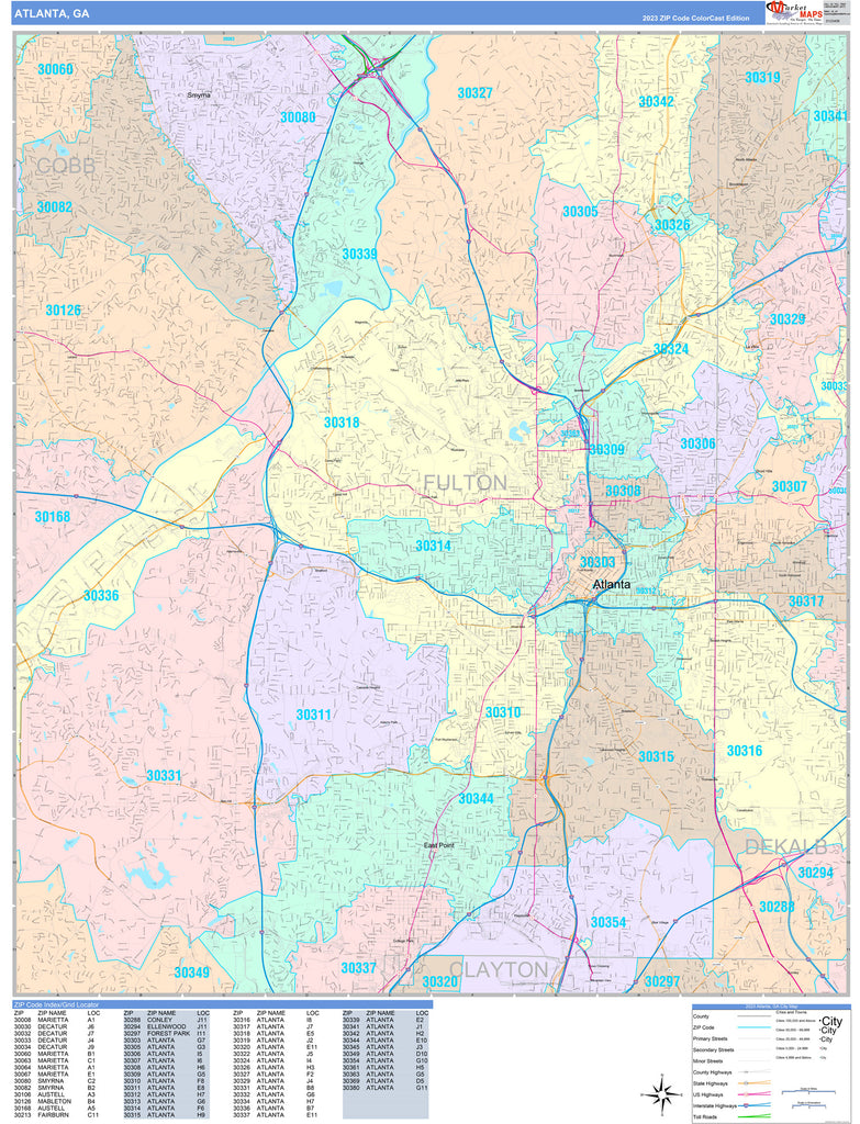 Atlanta Zip Codes Map Park Ideas Throughout Atlanta Zip Code Map