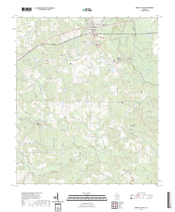 US Topo 7.5-minute map for Abbeville South GA