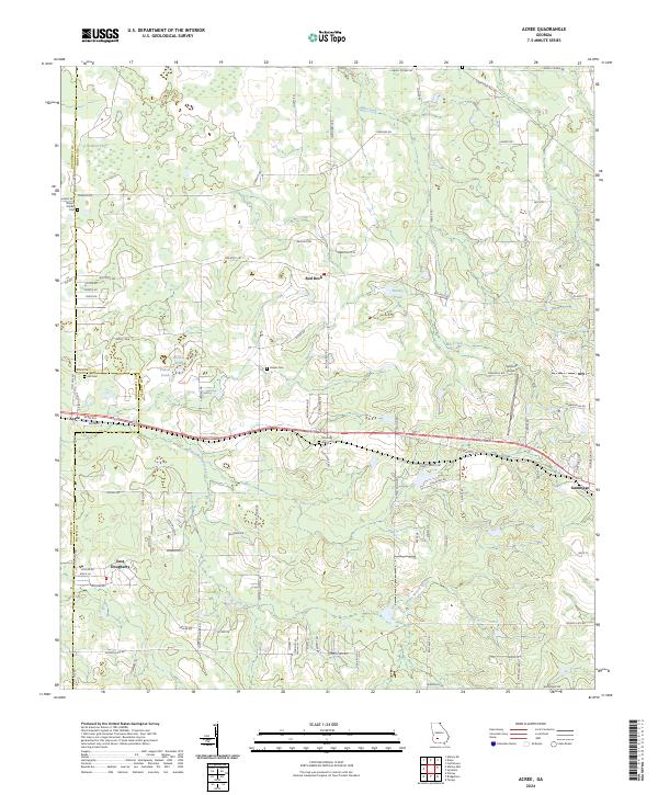 US Topo 7.5-minute map for Acree GA