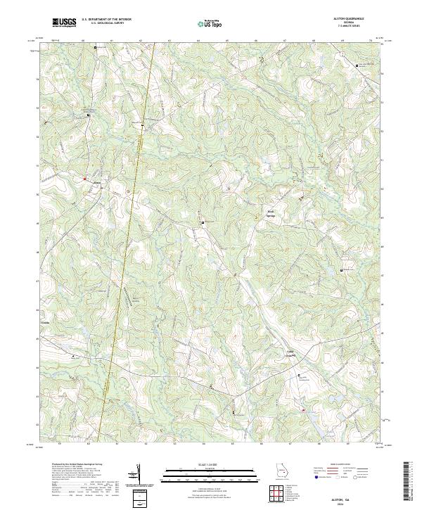 US Topo 7.5-minute map for Alston GA
