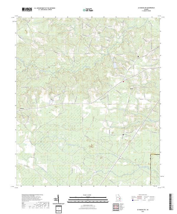 US Topo 7.5-minute map for Altamaha SW GA
