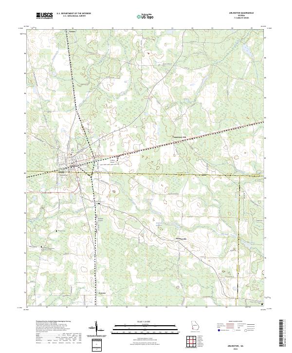US Topo 7.5-minute map for Arlington GA