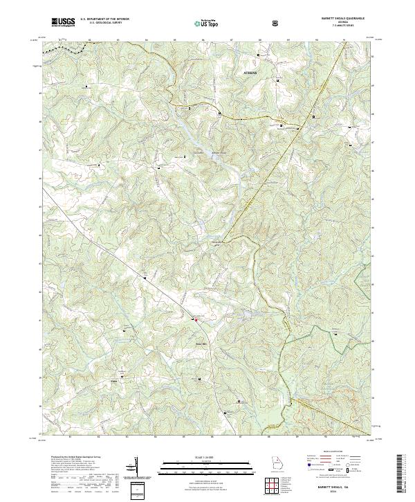 US Topo 7.5-minute map for Barnett Shoals GA