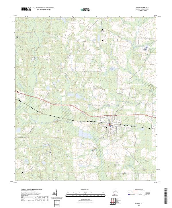 Boston Ga Map US Topo 7.5-minute map for Boston GA – American Map Store