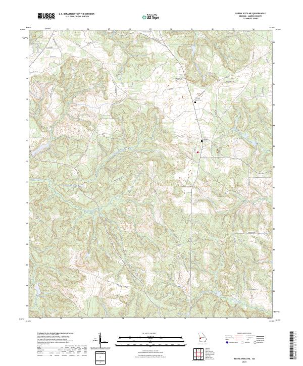 US Topo 7.5-minute map for Buena Vista NE GA