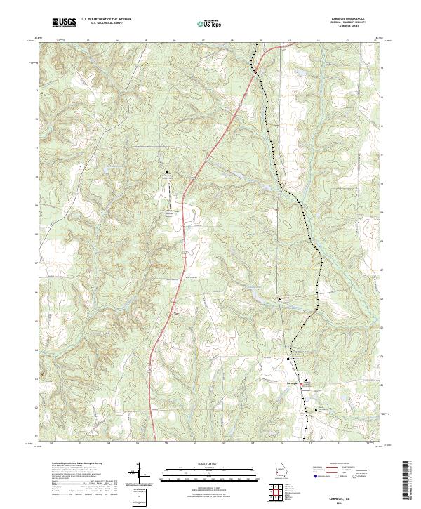 Carnegie Ridge Map US Topo 7.5-minute map for Carnegie GA – American Map Store