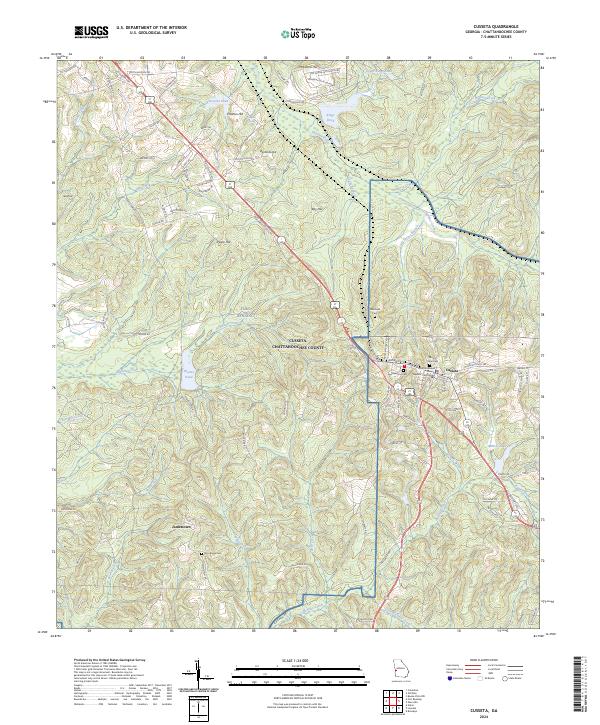 US Topo 7.5-minute map for Cusseta GA