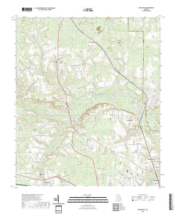 US Topo 7.5-minute map for Dixie Union GA